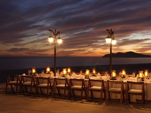 Cena en la playa